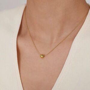 18K Gold Plated Heart Pendant Necklace